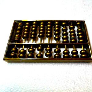 Brass Abacus 3x2 Mini Perfect for decor or office deskVintage